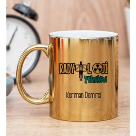 Hediye Dükkanı Kişiye Özel Radyoloji Teknikeri Gold Kupa Bardak
