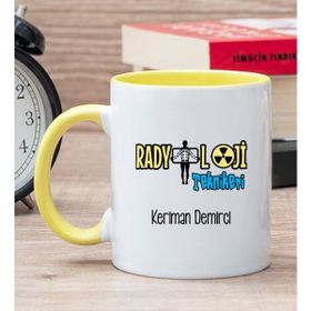 Hediye Dükkanı Kişiye Özel Radyoloji Teknikeri Sarı Kupa Bardak