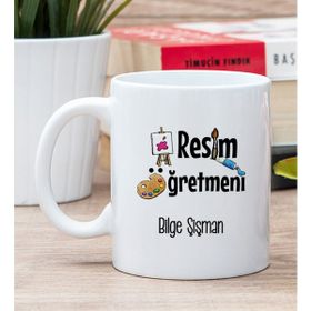 Hediye Dükkanı Kişiye Özel Resim Öğretmeni Beyaz Kupa Bardak
