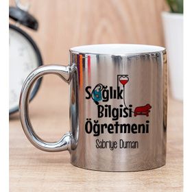 Hediye Dükkanı Kişiye Özel Sağlık Bilgisi Öğretmeni Silver Kupa Bardak
