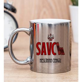 Hediye Dükkanı Kişiye Özel Savcı Baskılı Silver Kupa Bardak
