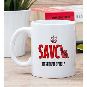 Hediye Dükkanı Kişiye Özel Savcı Beyaz Kupa Bardak