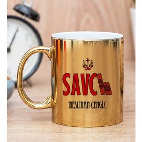 Hediye Dükkanı Kişiye Özel Savcı Gold Kupa Bardak
