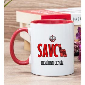 Hediye Dükkanı Kişiye Özel Savcı Kırmızı Kupa