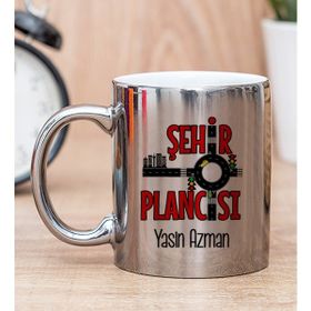 Hediye Dükkanı Kişiye Özel Şehir Plancısı Silver Kupa Bardak