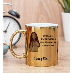 Hediye Dükkanı Kişiye Özel Sen Onu Da Soğutursun Esprili Gold Kupa Bardak