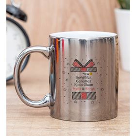 Hediye Dükkanı Kişiye Özel Sevgililer Günü Hediyesi Silver Kupa Bardak