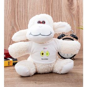 Hediye Dükkanı Kişiye Özel Sevimli Avokado Desenli Peluş Koyun