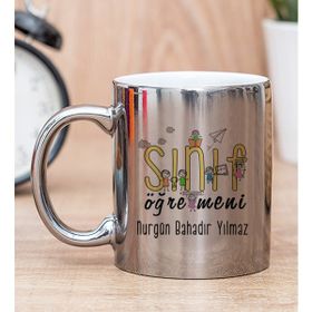 Hediye Dükkanı Kişiye Özel Sınıf Öğretmeni Gümüş Kupa Bardak