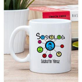 Hediye Dükkanı Kişiye Özel Sosyolog Beyaz Kupa Bardak