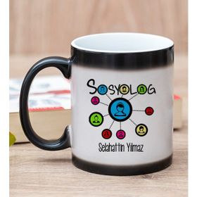 Hediye Dükkanı Kişiye Özel Sosyolog Sihirli Kupa Bardak