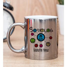 Hediye Dükkanı Kişiye Özel Sosyolog Silver Kupa Bardak