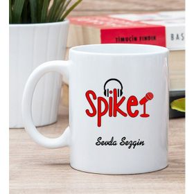 Hediye Dükkanı Kişiye Özel Spiker Beyaz Kupa Bardak