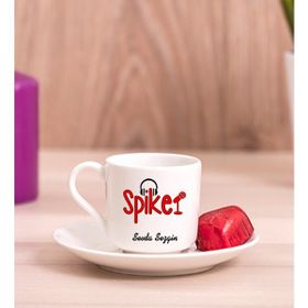 Hediye Dükkanı Kişiye Özel Spiker Porselen Türk Kahvesi Fincanı