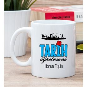 Hediye Dükkanı Kişiye Özel Tarih Öğretmeni Beyaz Kupa Bardak