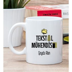 Hediye Dükkanı Kişiye Özel Tekstil Mühendisi Beyaz Kupa Bardak
