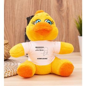Hediye Dükkanı Kişiye Özel Varmış Ki Yemiş Diyelim Esprili Peluş Civciv