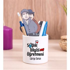 Hediye Dükkanı Sağlık Bilgisi Öğretmeni Seramik Kalemlik