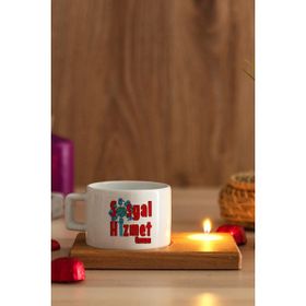 Hediye Dükkanı Sosyal Hizmet Uzmanı Ahşap Altlıklı Mumlu Fincan