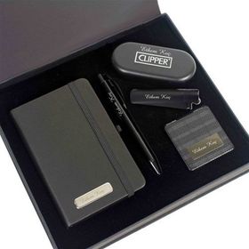 Hediye Rengi 23968 İsme Özel Exclusive Ayna Çakmak Siyah Kalem ve Defter Seti