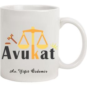 Hediye Rengi İsme Özel Avukat Temalı Kupa Bardak