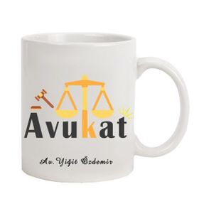 Hediye Rengi İsme Özel Avukat Temalı Kupa Bardak