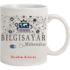 Hediye Rengi İsme Özel Bilgisayar Mühendisi Temalı M2 Kupa Bardak