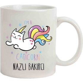 Hediye Rengi İsme Özel Caticorn Temalı M2 Kupa Bardak