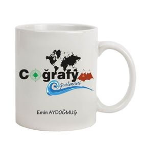 Hediye Rengi İsme Özel Coğrafya Öğretmeni Temalı Kupa Bardak