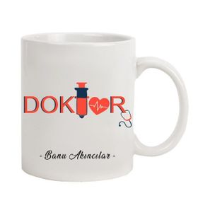 Hediye Rengi İsme Özel Doktor Temalı M2 Kupa Bardak