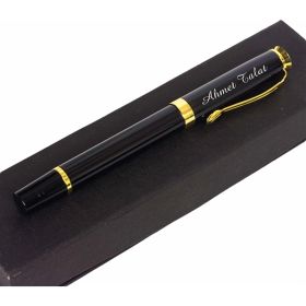 Hediye Rengi İsme Özel Metal Tasarım Kutulu Roller Kalem