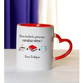 Hediye Rengi İsme Özel Rahatsız Etme Temalı Kupa Bardak