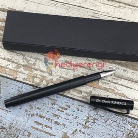 Hediye Rengi İsme Özel Siyah Metal Roller Kalem