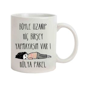 Hediye Rengi İsme Özel Tembel Temalı Kupa Bardak