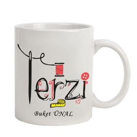 Hediye Rengi İsme Özel Terzi Temalı Kupa Bardak