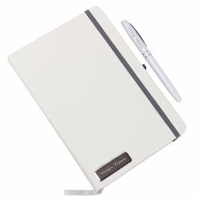 Hediye Rengi Kişiye Özel Beyaz Defter Kalem Hediye Seti