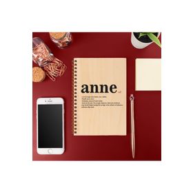 Hediye Sepeti Anneler Günü Hediyesi Ahşap Kapaklı Defter