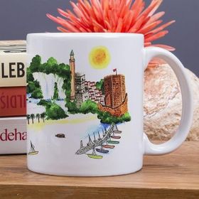 Hediye Sepeti Antalya Şehri Tasarımlı Hediye Kupa Bardak