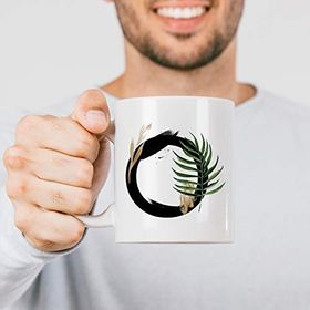 Hediye Sepeti O Harfi Baskılı Çiçek Desenli Baskılı Kupa
