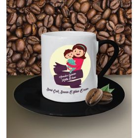 Hediye Zengini Kişiye Özel Anneler Günün Kutlu Olsun 13 Tema Siyah Kahve Fincanı