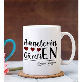 Hediye Zengini Kişiye Özel Annelerin En Güzeli Tasarımlı Kupa