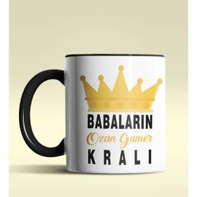 Hediye Zengini Kişiye Özel Babaların Kralı 3 Tasarımlı Beyaz Kupa