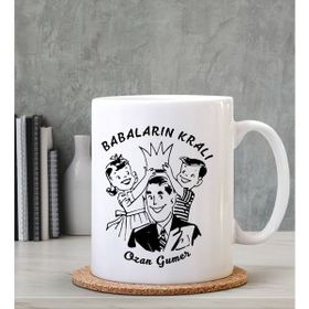Hediye Zengini Kişiye Özel Babaların Kralı Tasarımlı Beyaz Kupa