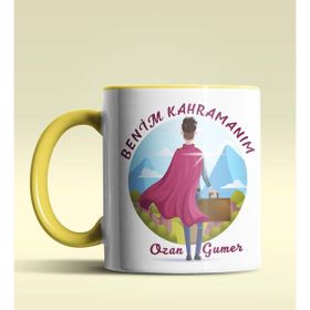 Hediye Zengini Kişiye Özel Benim Kahramanım Tasarımlı Beyaz Kupa