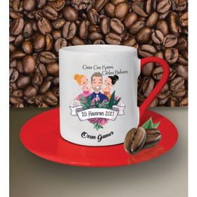 Hediye Zengini Kişiye Özel Cana Can Katan Canım Babam Temalı Beyaz Kahve Fincanı