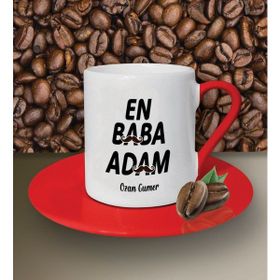 Hediye Zengini Kişiye Özel En Baba Adam Tasarımlı Beyaz Kahve Fincanı