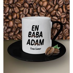 Hediye Zengini Kişiye Özel En Baba Adam Tasarımlı Beyaz Kahve Fincanı