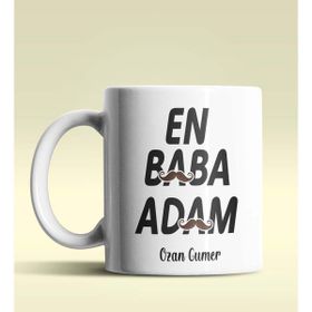 Hediye Zengini Kişiye Özel En Baba Adam Tasarımlı Beyaz Kupa Bardak
