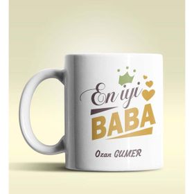 Hediye Zengini Kişiye Özel En İyi Baba Tasarımlı Beyaz Kupa Bardak