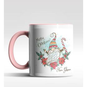 Hediye Zengini Kişiye Özel Gnome Girl Cüce Tasarımlı Pembe Kupa